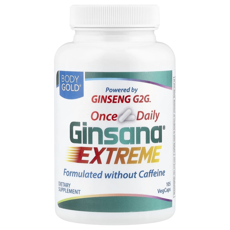 BodyGold, Ginsana® Extreme, 105 вегетарианских капсул