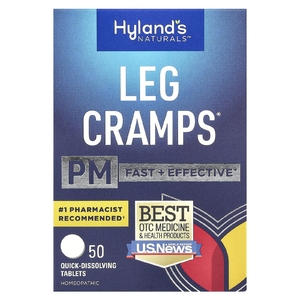 Hyland's Naturals, добавка против судорог в ногах, для приема в ночное время, 50 быстрорастворимых таблеток