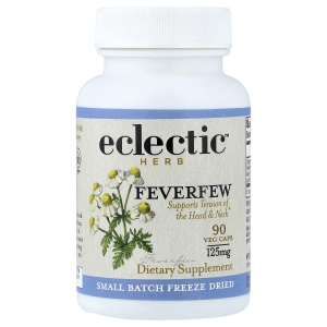 Eclectic Herb, пиретрум, снимает напряжение в области головы и шеи, 125 мг, 90 растительных капсул (Товар снят с продажи) 