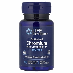 Life Extension, оптимизированный хром, 500 мкг, 60 вегетарианских капсул