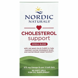 Nordic Naturals, добавка для поддержания уровня холестерина, омега, 60 капсул