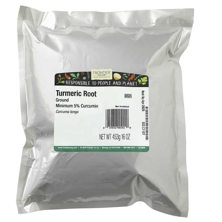 Frontier Co-op, молотый корень куркумы, 453 г (16 унций)