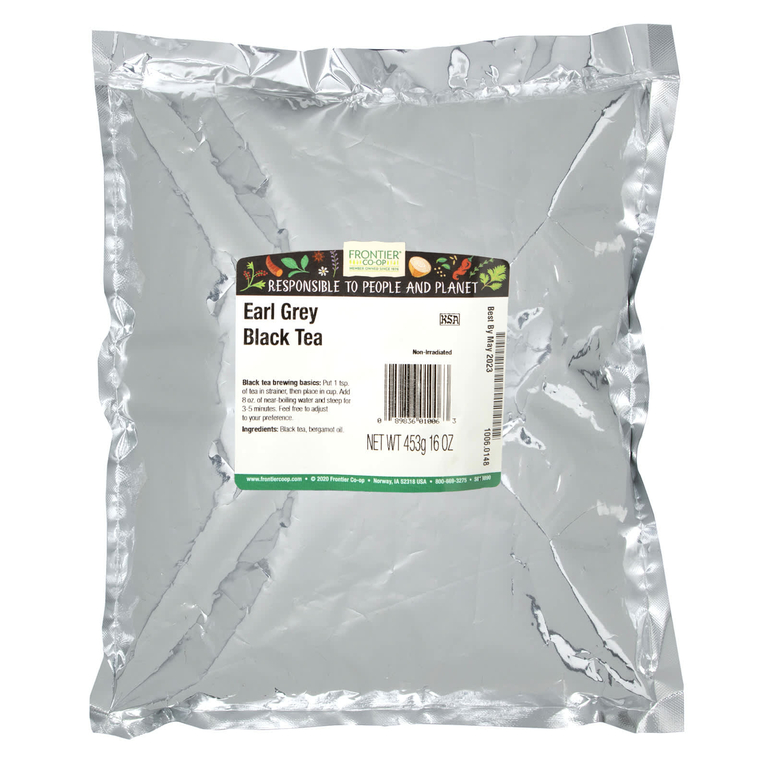 Frontier Co-op, Earl Grey, черный чай, 453 г (16 унций)
