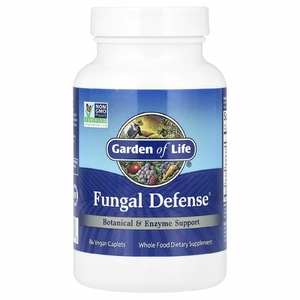 Garden of Life, комплекс растительной и ферментной поддержки Fungal Defense®, 84 веганские капсуловидные таблетки