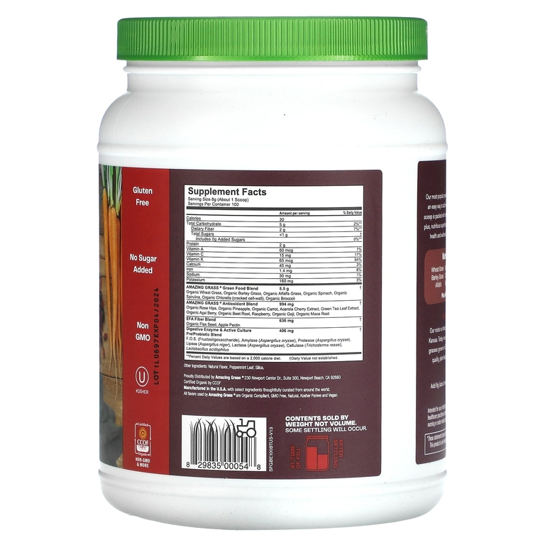 Amazing Grass, Green Superfood, ягоды, 800 г (28,2 унции)