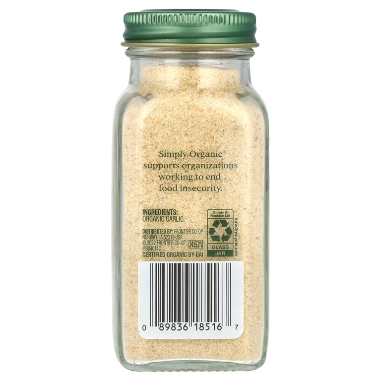 Simply Organic, чеснок в форме порошка, 103 г (3,64 унции)