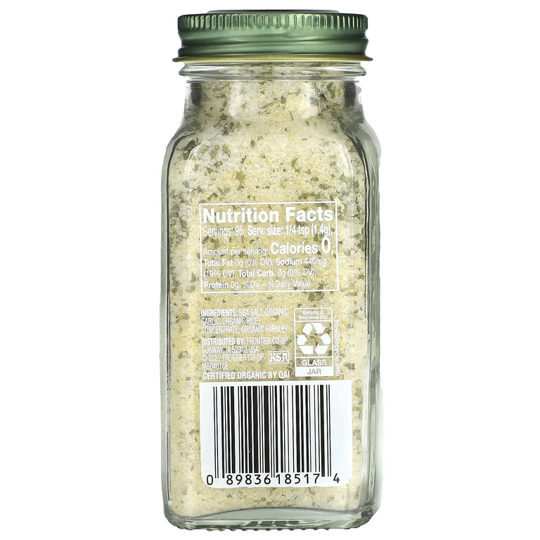 Simply Organic, Чесночная соль, 4,7 унции (133 г)