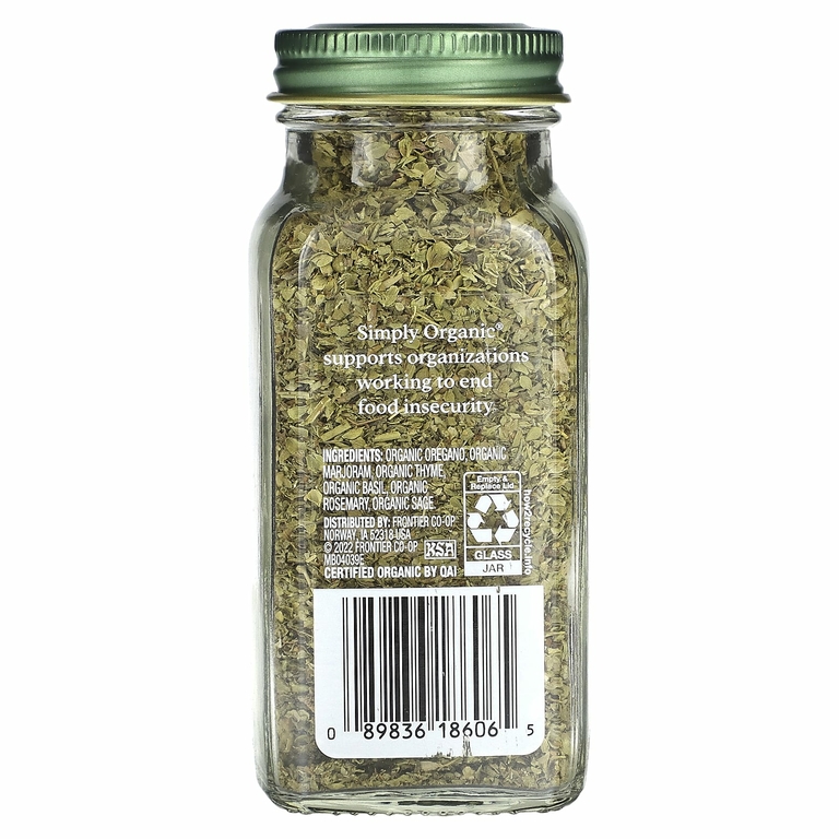 Simply Organic, Итальянская приправа, 27 г (0,95 унции)