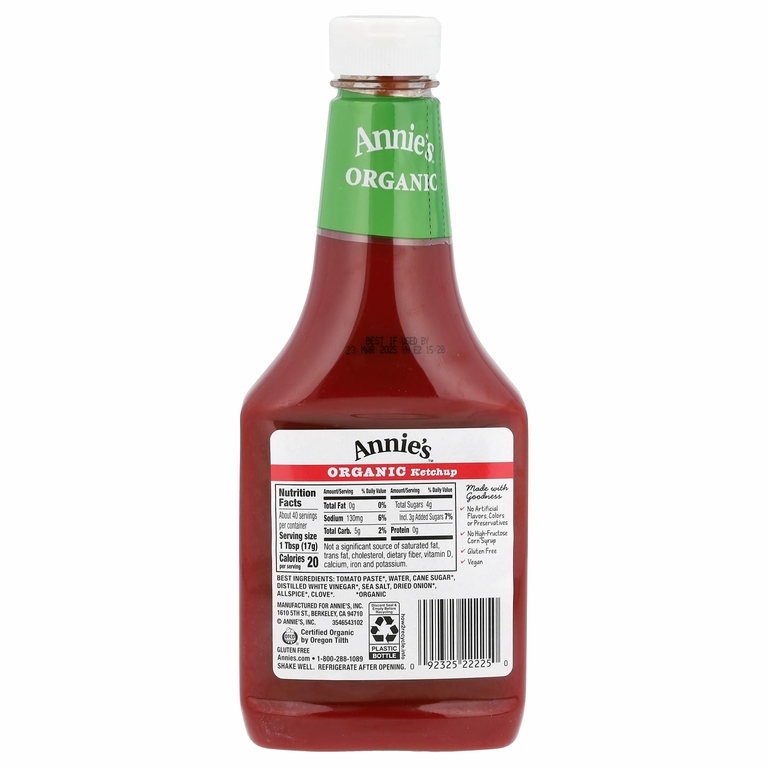 Annie's Naturals, органический кетчуп, 680 г (24 унции)