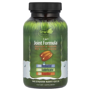 Irwin Naturals, Комплекс для суставов 3-в-1, 90 мягких гелевых капсул