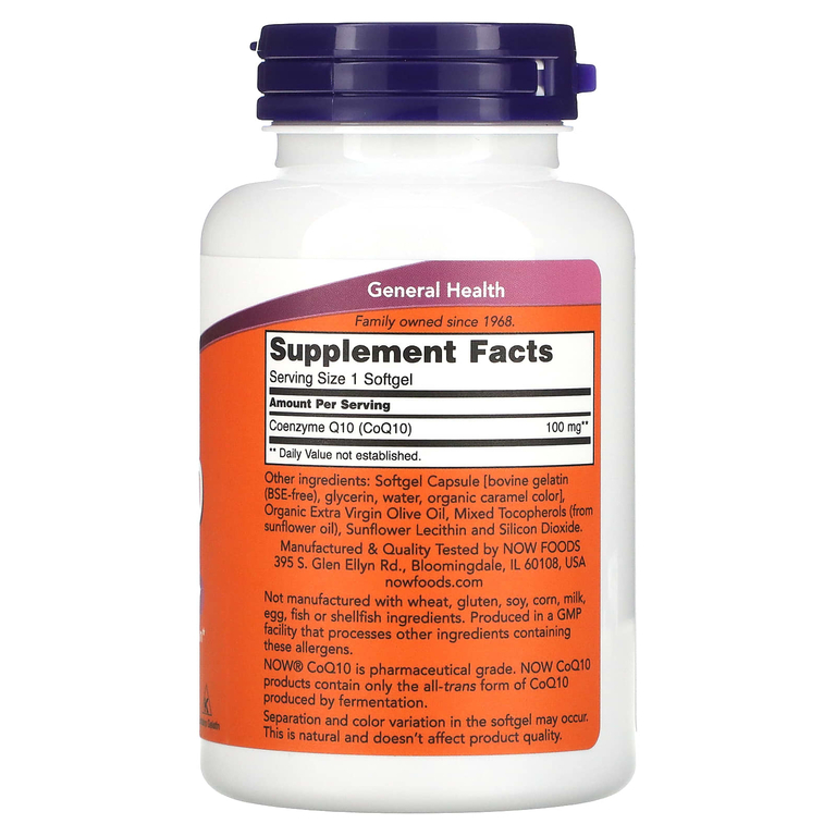 NOW Foods, коэнзим Q10, 100 мг, 150 капсул