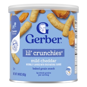 Gerber, запечённый злаковый снек, для детей от 8 месяцев, мягкий чеддер, 42 г (1,48 унции)