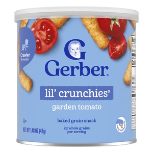 Gerber, запечённый злаковый снек, для детей от 8 месяцев, томат, 42 г (1,48 унции)