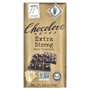 Chocolove, экстрагорький черный шоколад, 77 какао, 90 г (3,2 унции)