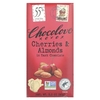 Chocolove, вишни и миндаль в темном шоколаде, 55% какао, 90 г (3,2 жидк. унции)