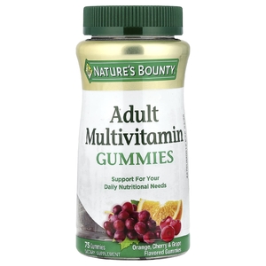 Nature's Bounty, Мультивитаминные жевательные конфеты для взрослых, вкусом апельсина, вишни и винограда, 75 штук