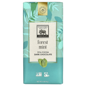 Endangered Species Chocolate, лесная мята + черный шоколад, 72% какао, 85 г (3 унции)