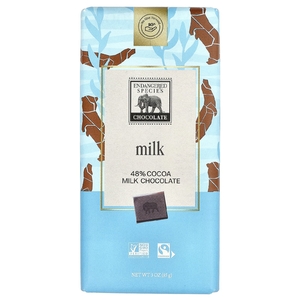 Endangered Species Chocolate, нежный сливочный молочный шоколад, 48%, 85 г (3 унции)