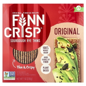 Finn Crisp, Хлебцы из дрожжевого ржаного теста, оригинальный вкус, 200 г (7 унций)