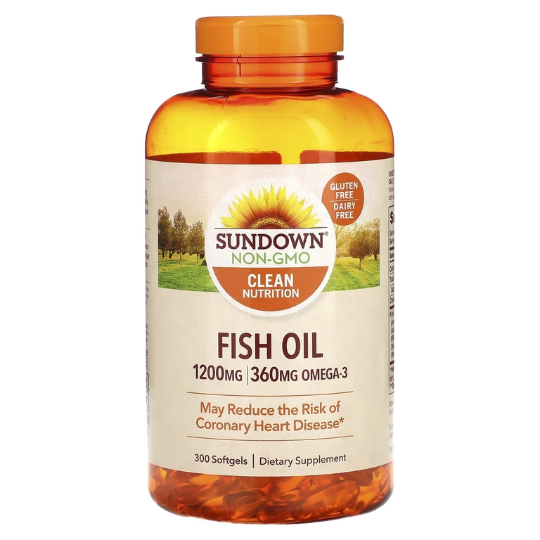 Sundown Naturals, рыбий жир, 1200 мг, 300 капсул (600 мг в 1 капсуле) (Товар снят с продажи) 
