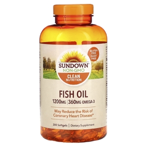 Sundown Naturals, рыбий жир, 1200 мг, 300 капсул (600 мг в 1 капсуле) (Товар снят с продажи) 