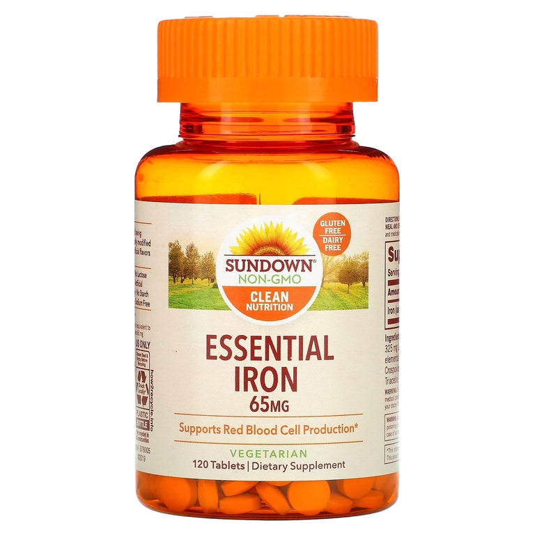 Sundown Naturals, Незаменимое железо, 65 мг, 120 таблеток (Товар снят с продажи) 