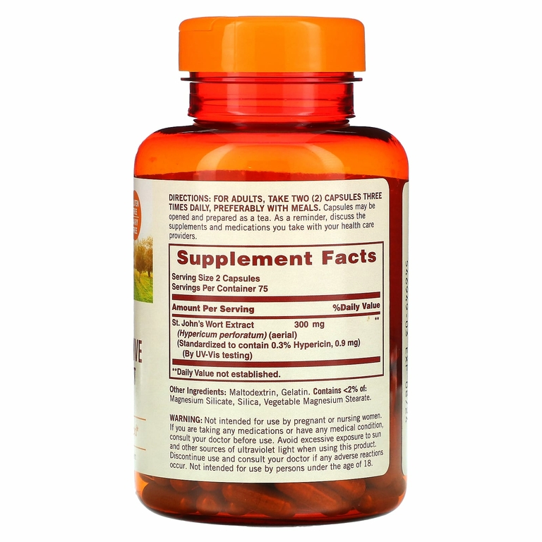 Sundown Naturals, Feeling Positive, зверобой, 300 мг, 150 капсул (150 мг в 1 капсуле) (Товар снят с продажи) 
