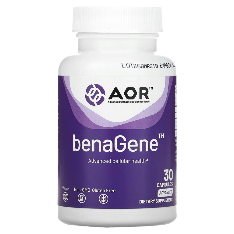 Advanced Orthomolecular Research AOR, BenaGene, 30 вегетарианских капсул