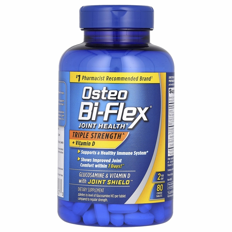 Osteo Bi-Flex, добавка для здоровья суставов, тройной концентрации, с витамином D, 80 таблеток, покрытых оболочкой