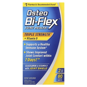 Osteo Bi-Flex, добавка для здоровья суставов, тройной концентрации, с витамином D, 80 таблеток, покрытых оболочкой