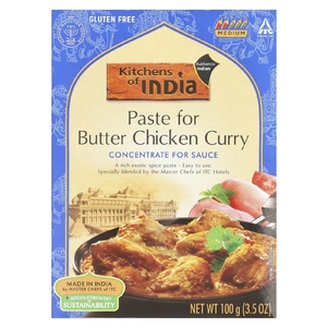 Kitchens of India, паста для приготовления карри из курицы в сливочно-томатном соусе, концентрат для приготовления соуса, неострая, 100 г (3,5 унции)