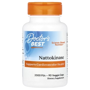 Doctor's Best, наттокиназа, 2000 ФЕ, 90 растительных капсул
