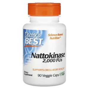 Doctor's Best, наттокиназа, 2000 FU, 90 вегетарианских капсул