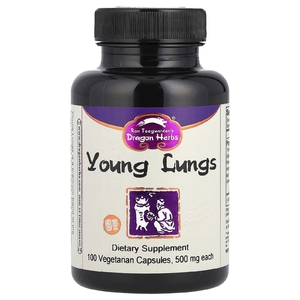 Dragon Herbs, Young Lungs, 500 мг, 100 вегетарианских капсул (Товар снят с продажи) 