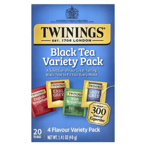 Twinings, черный чай, набор разных сортов, 20 чайных пакетиков, 40 г (1,41 унции)