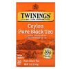 Twinings, чистый черный чай, 20 чайных пакетиков, 40 г (1,41 унции)