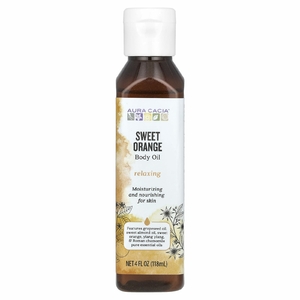 Aura Cacia, масло для тела с ароматерапевтическим эффектом, расслабляющее, с ароматом сладкого апельсина, 118 мл (4 жидк. унции)