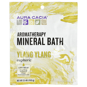 Aura Cacia, ароматерапевтическая минеральная ванна, эйфория, иланг-иланг, 70,9 г (2,5 унции) (Товар снят с продажи) 
