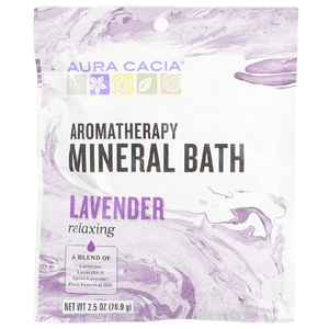 Aura Cacia, соль для ванны, расслабляющая лаванда, 70,9 г (2,5 унций)