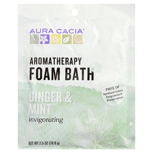 Aura Cacia, Ароматерапевтическая пенка для ванн, имбирь и мята, 70,9 г (2,5 унции) (Товар снят с продажи) 