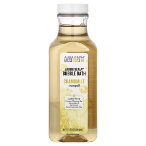 Aura Cacia, Ароматерапевтическая пена для ванны, успокаивающая ромашка, 13 жидких унций (384 мл)