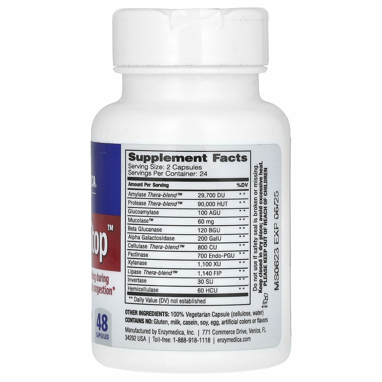 Enzymedica, MucoStop, 48 капсул