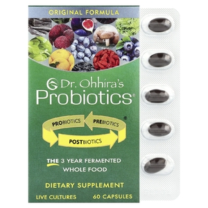 Dr. Ohhira's, комплекс пробиотиков, пребиотиков и постбиотиков Probiotics, Prebiotics, Postbiotics ®, 60 капсул