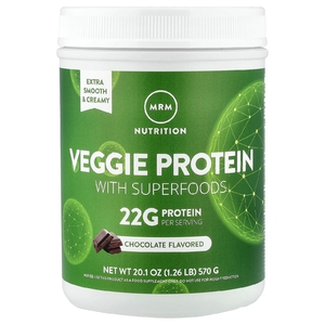MRM Nutrition, растительный протеин с суперфудами, со вкусом шоколада, 570 г (1,26 фунта)