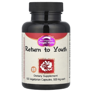 Dragon Herbs, сила молодости, 500 мг, 100 вегетарианских капсул