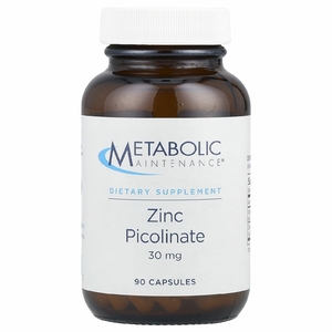 Metabolic Maintenance, Пиколинат цинка, 30 мг, 100 капсул