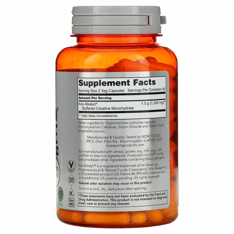 NOW Foods, Sports, Kre-Alkalyn Creatine (креалкалин креатин), 120 капсул