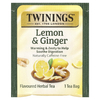 Twinings, Herbal Tea, Lemon & Ginger, Caffeine Free, 20 Tea Bags, 1.06 oz (30 g)