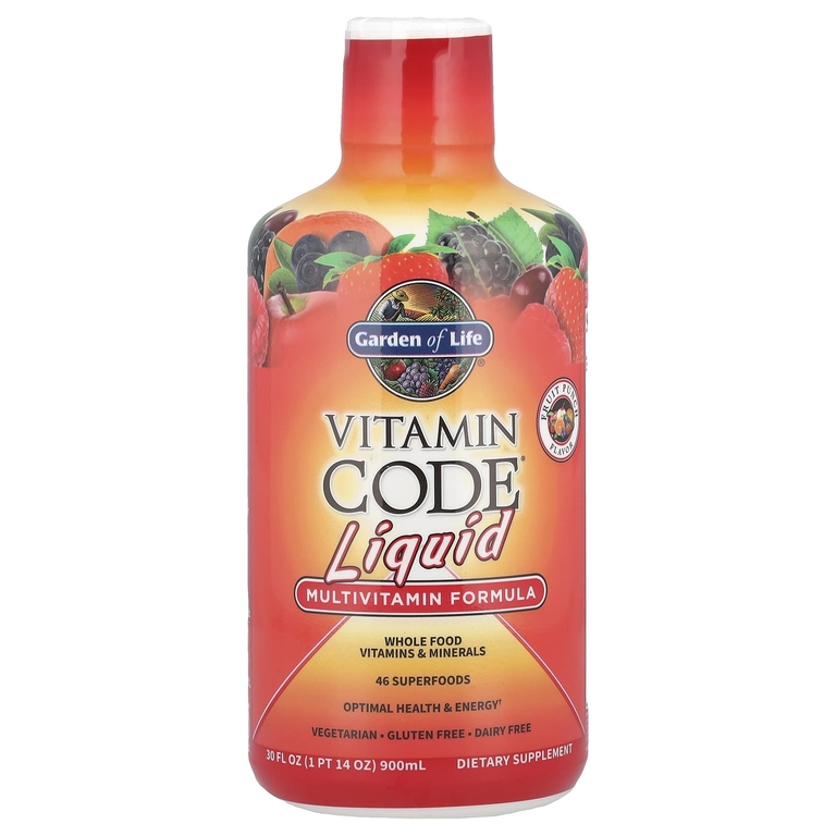 Garden of Life, Vitamin Code Liquid, мультивитаминная формула, фруктовый пунш, 900 мл (30 жидк. Унций)