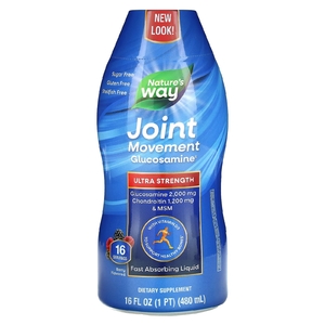 Nature's Way, Joint Movement Glucosamine, глюкозамин для здоровья суставов, повышенная сила действия, со вкусом ягод, 480 мл (16 жидк. унций)